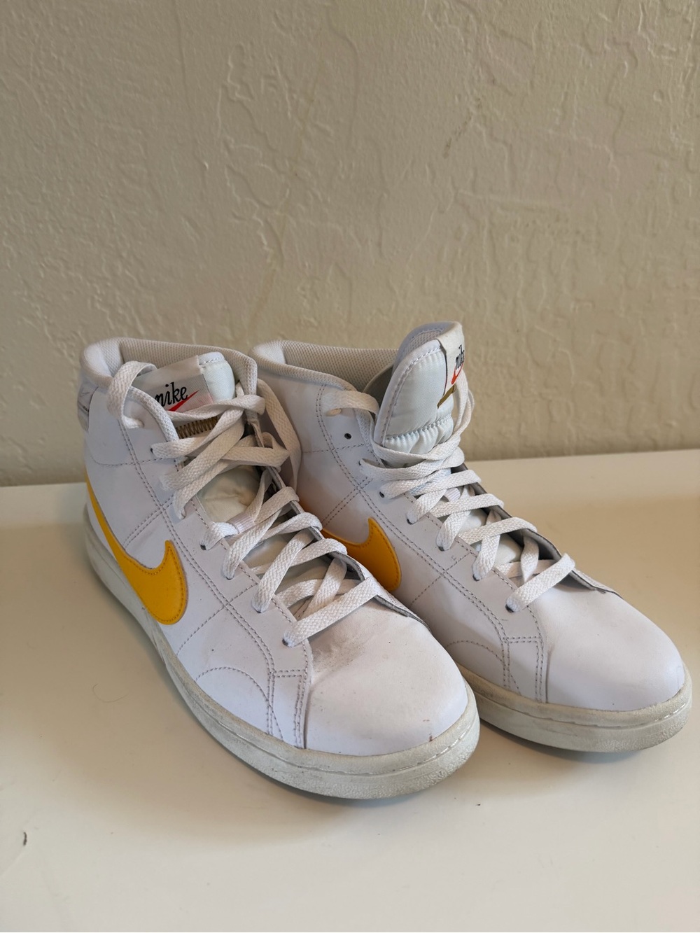 Nike Court Royale 2 Mid "First Use" 50th Anniversary White/Yellow W 8.5